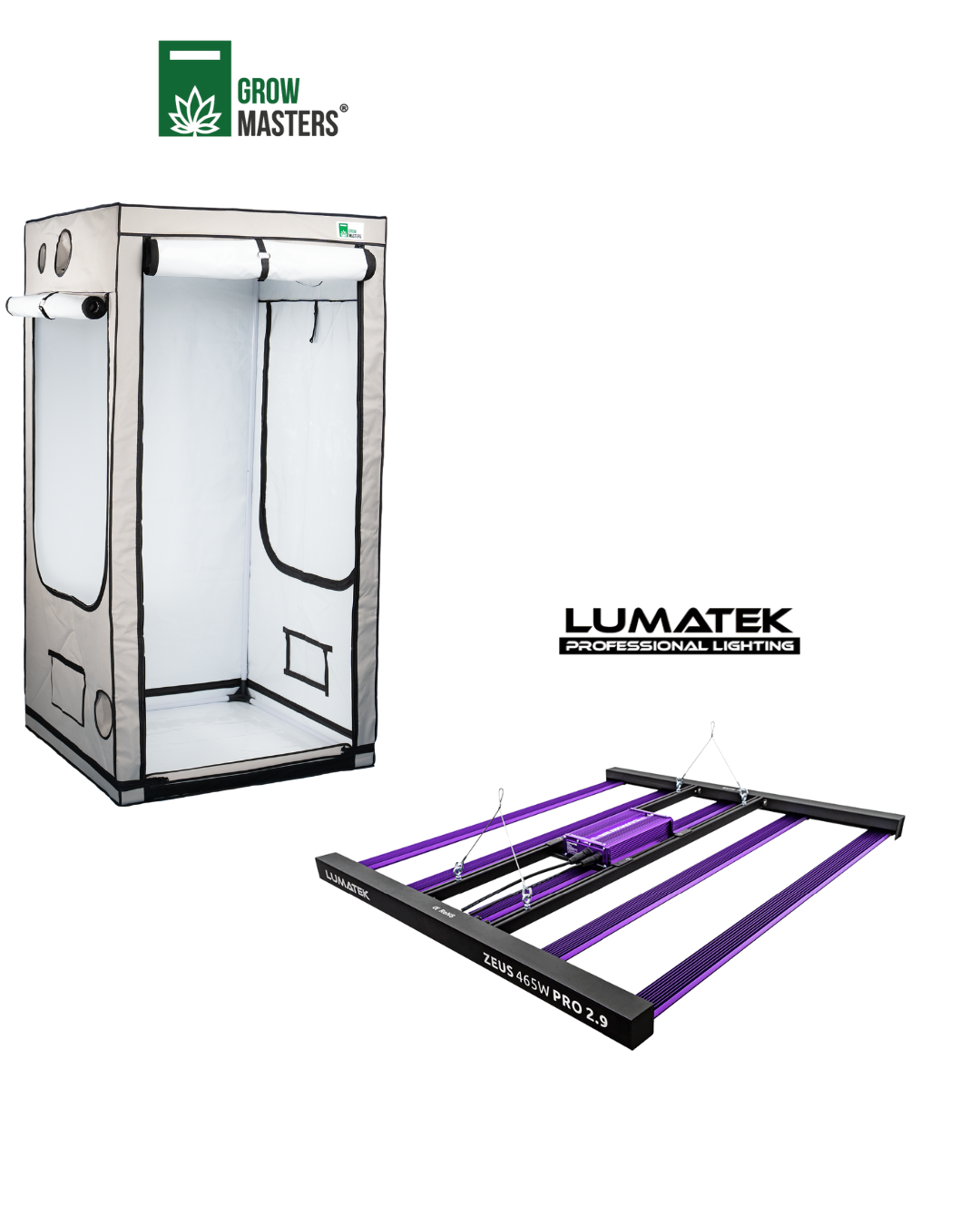 Grow Masters Set 100x100cm + Premium Led